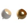 Lampada da tavolo Home ESPRIT Bianco Dorato Metallo 50 W 220 V 15 x 15 x 15 cm (2 Unità)