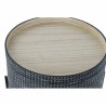 Tavolino Aggiuntivo DKD Home Decor Nero Argentato 45 x 45 x 39 cm