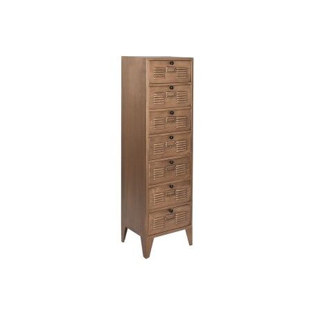 Cassettiera Home ESPRIT Dorato Metallo Loft 40 x 34 x 139 cm