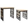 Set di 2 tavoli Home ESPRIT Legno Metallo 64 x 34 x 65 cm