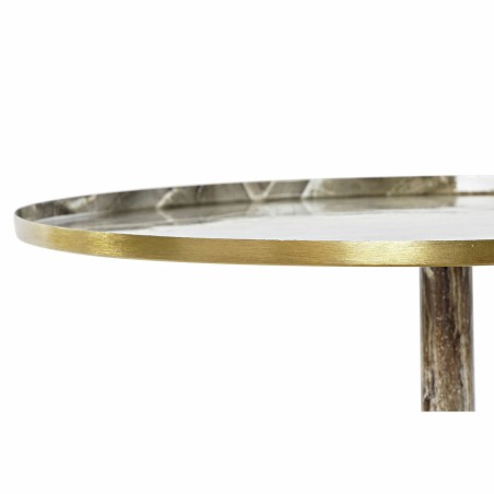 Tavolino Aggiuntivo DKD Home Decor Marrone Dorato 51 x 51 x 51 cm