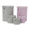 Cestino Multiuso DKD Home Decor Grigio Rosa polipropilene 42 x 42 x 52,5 cm 4 Kg