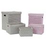Cestino Multiuso DKD Home Decor Rosa Argentato polipropilene 44 x 36 x 50 cm 4 Kg 5 Pezzi