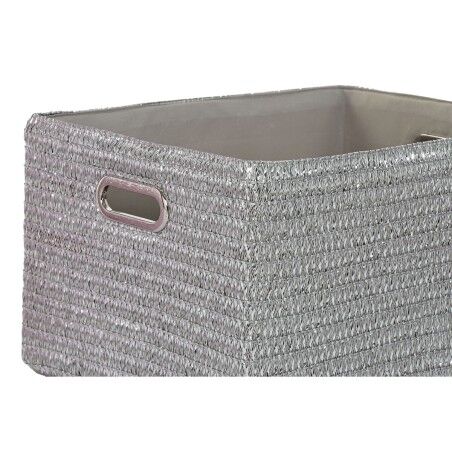 Cestino Multiuso DKD Home Decor Rosa Argentato polipropilene 44 x 36 x 50 cm 4 Kg 5 Pezzi