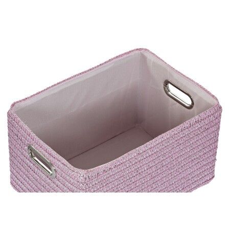 Cestino Multiuso DKD Home Decor Rosa Argentato polipropilene 44 x 36 x 50 cm 4 Kg 5 Pezzi