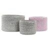 Cestino Multiuso DKD Home Decor Grigio Rosa polipropilene 27 x 27 x 17 cm 4 Kg 3 Pezzi (3 Unità)