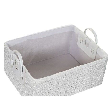 Cestino Multiuso DKD Home Decor Bianco Nero polipropilene 45 x 34 x 49 cm 4 Kg