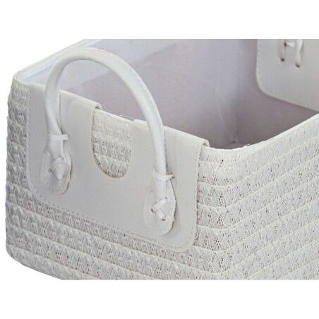 Cestino Multiuso DKD Home Decor Bianco Nero polipropilene 45 x 34 x 49 cm 4 Kg