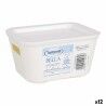 Scatola portaoggetti con coperchio Bella Antracite 13,9 x 11,4 x 7,2 cm (12 Unità)