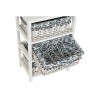 Cassettiera DKD Home Decor Azzurro Bianco vimini Legno di paulownia 40 x 29 x 59 cm