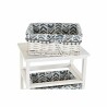 Cassettiera DKD Home Decor Azzurro Bianco vimini Legno di paulownia 40 x 29 x 59 cm
