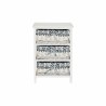 Cassettiera DKD Home Decor Azzurro Bianco vimini Legno di paulownia 40 x 29 x 59 cm
