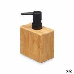 Dispenser di Sapone Berilo 15342 Nero Bambù Plastica 9,7 x 15 x 5,8 cm (12 Unità)