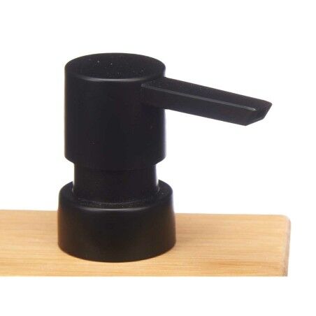 Dispenser di Sapone Berilo 15342 Nero Bambù Plastica 9,7 x 15 x 5,8 cm (12 Unità)
