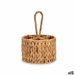 Cestello per posate Gift Decor SF27113 Marrone Metallo Giacinto d'acqua 20 x 30 x 20 cm (12 Unità)