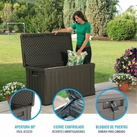 Cassapanca da esterno Lifetime Marrone 440 L Plastica 127 x 64 x 67 cm