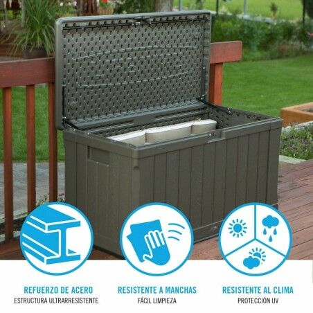 Cassapanca da esterno Lifetime Marrone 440 L Plastica 127 x 64 x 67 cm