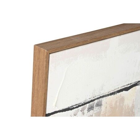 Quadro Home ESPRIT Nero Dorato Astratto Città 100 x 4 x 100 cm (2 Unità)