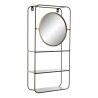 Scaffale da Bagno DKD Home Decor Cristallo Nero Metallo (32 x 12 x 65 cm)
