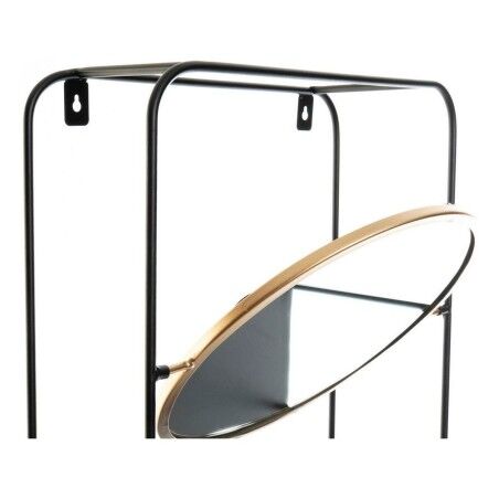 Scaffale da Bagno DKD Home Decor Cristallo Nero Metallo (32 x 12 x 65 cm)
