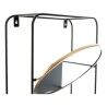 Scaffale da Bagno DKD Home Decor Cristallo Nero Metallo (32 x 12 x 65 cm)