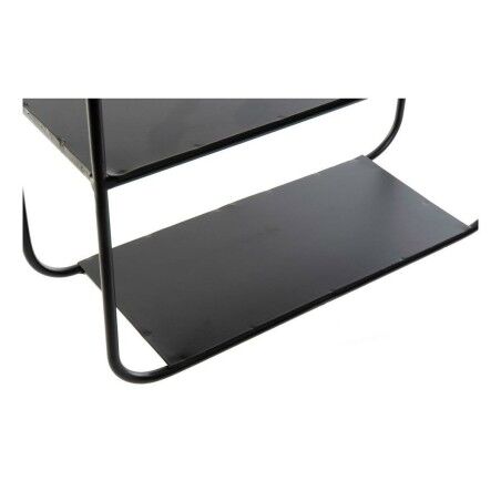 Scaffale da Bagno DKD Home Decor Cristallo Nero Metallo (32 x 12 x 65 cm)