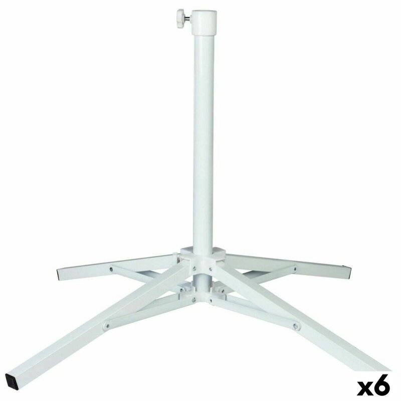 Base per Ombrellone Aktive Bianco Metallo 65 x 60,5 x 65 cm (6 Unità) Base per Ombrellone Aktive Bianco Metallo 65 x 60,5 x 65 cm (6 Unità)