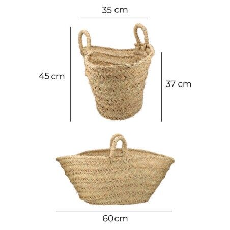 Cestino per legna EDM Sparto 60 x 35 x 45 cm 60 x 45 x 35 cm Ovale