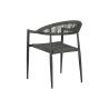 Sedia da giardino Home ESPRIT Nero Grigio scuro Alluminio Rattan 56 x 60 x 78 cm