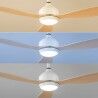 Ventilatore da Soffitto con Luce LED e 3 Pale ABS Wuled InnovaGoods Legno 36 W 52" Ø132 cm