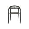 Sedia da giardino Home ESPRIT Nero Grigio scuro Alluminio Rattan 56 x 60 x 78 cm