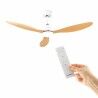 Ventilatore da Soffitto con Luce LED e 3 Pale ABS Wuled InnovaGoods Legno 36 W 52" Ø132 cm