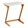 Tavolo aggiuntivo Kinvara WD2021329426 Bianco Marrone Naturale 40 x 68,5 x 60 cm