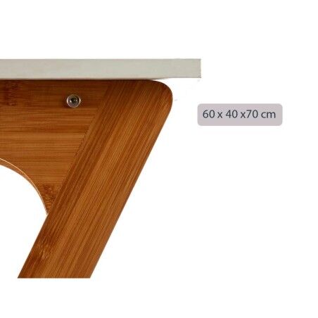 Tavolo aggiuntivo Kinvara WD2021329426 Bianco Marrone Naturale 40 x 68,5 x 60 cm
