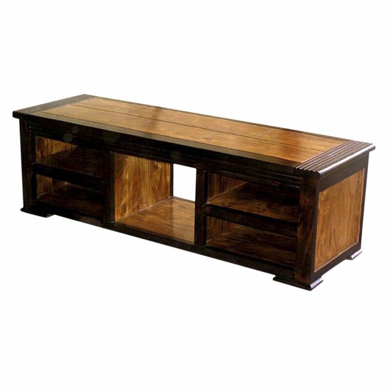 Mobile TV DKD Home Decor 140 x 45 x 45 cm Marrone scuro Acacia Mobile TV DKD Home Decor 140 x 45 x 45 cm Marrone scuro Acacia