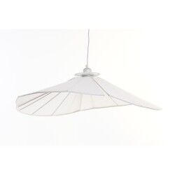 Lampadario DKD Home Decor Metallo Lino Bianco 50 W (68 x 68 x 21 cm)