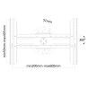 Montaggio a parete Neomounts LED-WR100BLACK 75" Nero