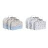Set di Scatole Decorative DKD Home Decor Multicolore Metallo Cartone 28 x 9,5 x 20 cm (2 Unità)
