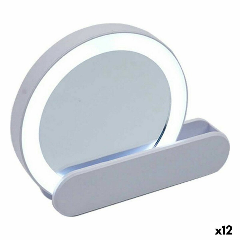 Specchio Berilo YXL2112-SB Bianco ABS 9 x 2 x 10 cm Luce LED (12 Unità) Specchio Berilo YXL2112-SB Bianco ABS 9 x 2 x 10 cm Luce LED (12 Unità)