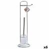 Porta Carta Igienica con Supporto per Scopino Berilo W2930A Bianco Argentato Metallo 16,5 x 59 x 16,5 cm (6 Unità)