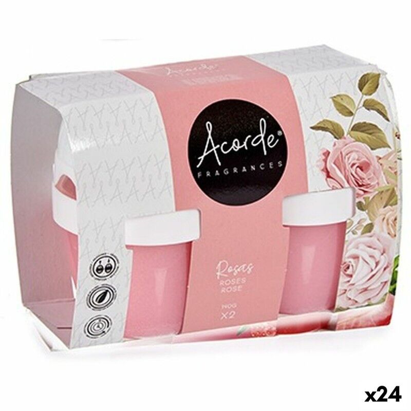 Set Deodorante per Ambienti Acorde 1165-ROSE Rose Gel (24 Unità)