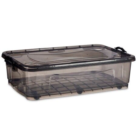 Scatola con Ruote per Organizzare Kipit TP484-2 Antracite Plastica 40 L (6 Unità)