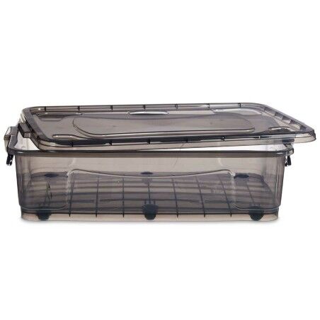 Scatola con Ruote per Organizzare Kipit TP484-2 Antracite Plastica 40 L (6 Unità)