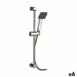 Un doccino con tubo per dirigere il getto Berilo 9721159BC Argentato Acciaio Plastica Quadrato 18 x 8 x 72,5 cm 3 Pezzi (6 Unità