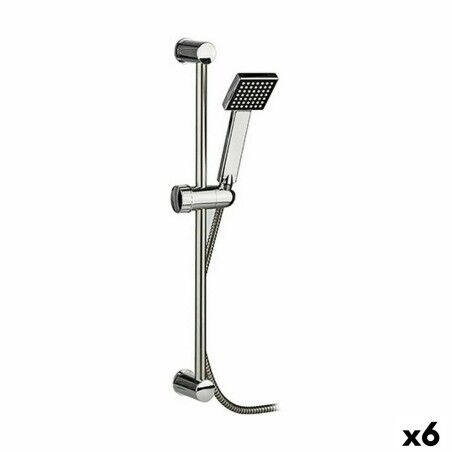Un doccino con tubo per dirigere il getto Berilo 9721159BC Argentato Acciaio Plastica Quadrato 18 x 8 x 72,5 cm 3 Pezzi (6 Unità