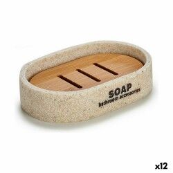 Portasapone Berilo B5598-4 Beige Resina 8 x 2,5 x 12,5 cm 12,5 x 2,5 x 8,5 cm (12 Unità)