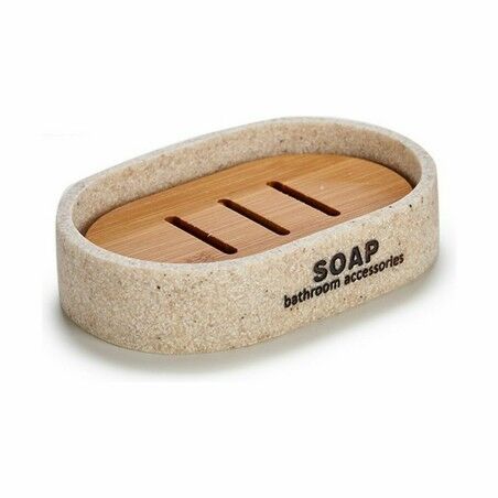 Portasapone Berilo B5598-4 Beige Resina 8 x 2,5 x 12,5 cm 12,5 x 2,5 x 8,5 cm (12 Unità)