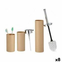 Set da Bagno Berilo B6274 S3-2 Marrone Plastica (8 Unità)