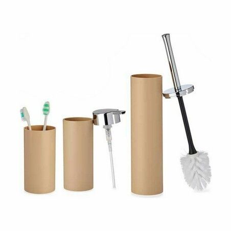 Set da Bagno Berilo B6274 S3-2 Marrone Plastica (8 Unità)