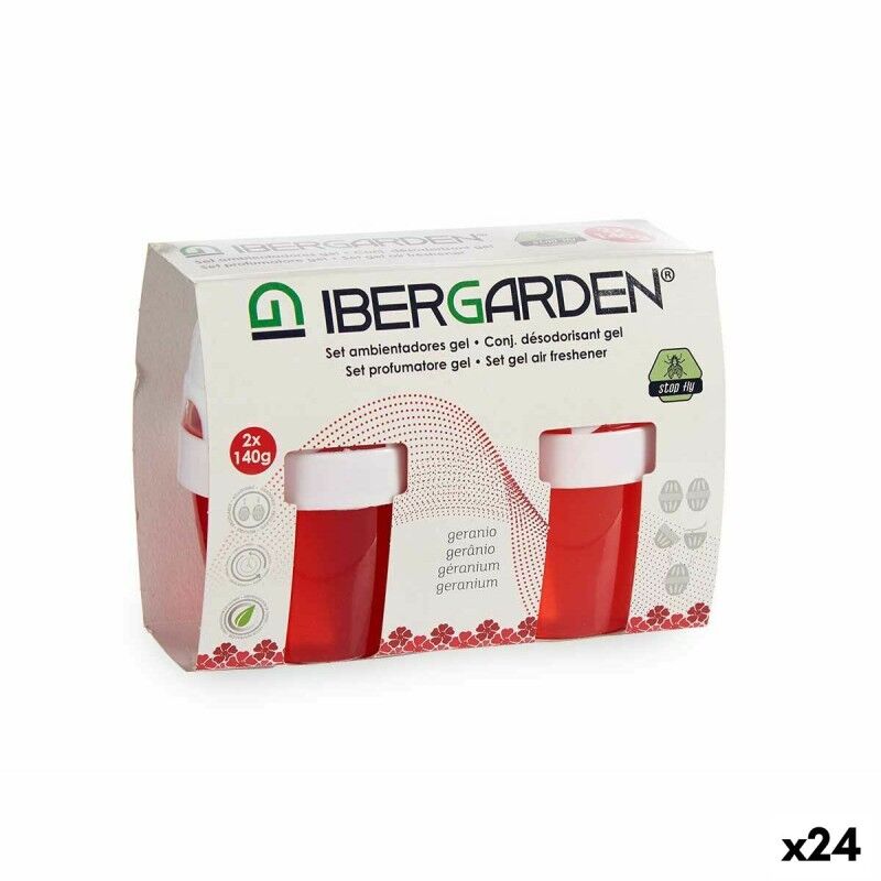 Set Deodorante per Ambienti Ibergarden 11001 Geranio Gel (24 Unità) Set Deodorante per Ambienti Ibergarden 11001 Geranio Gel (24 Unità)